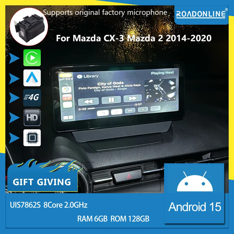 COHO For Mazda CX-3 Mazda 2 2014-2020 10.25 screen Android 15 Octa