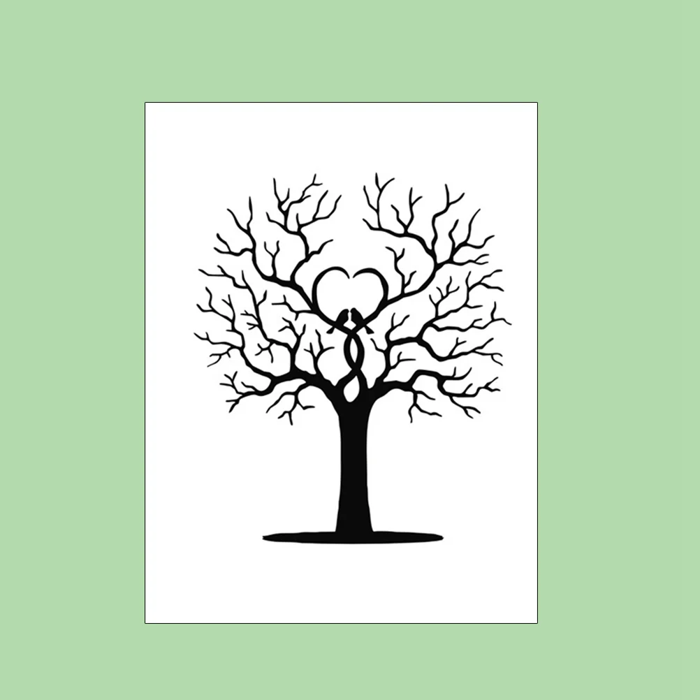 40 X Wedding Guestbook for Communion Footprints Tree Box of Life Birthday Fingerprint