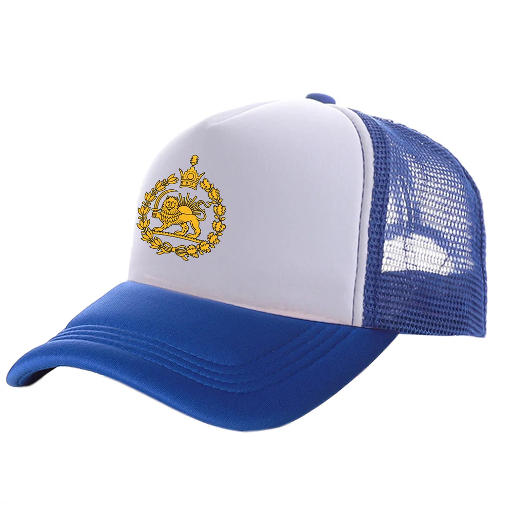 Iran Naval Trucker Caps Männer Iran Naval Flagge 1933-1980 Hut Baseball Kappe Kühlen Sommer Unisex Mesh Net Caps – Detail 1