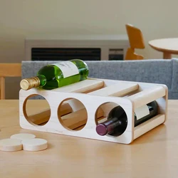 Creative red wine bottle rack Solid Wood Multi Layers Bottles Storage Holder