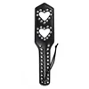 31.5cm Heart Shaped Hollow Paddle Riding Crops Flogger Horsewhips Spikes Rivet Inlay Leather Spanking Paddle Slapper 1