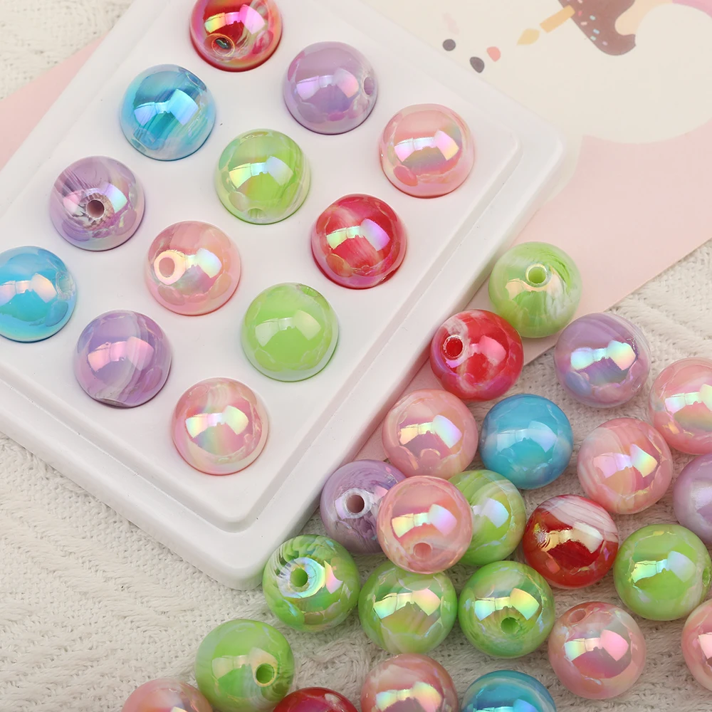 

Cordial Design 16MM 100PCS Hand Made Accessories/Jewelry Findings & Components/Round Shape/DIY Parts/Acrylic Beads/Aurora Effect