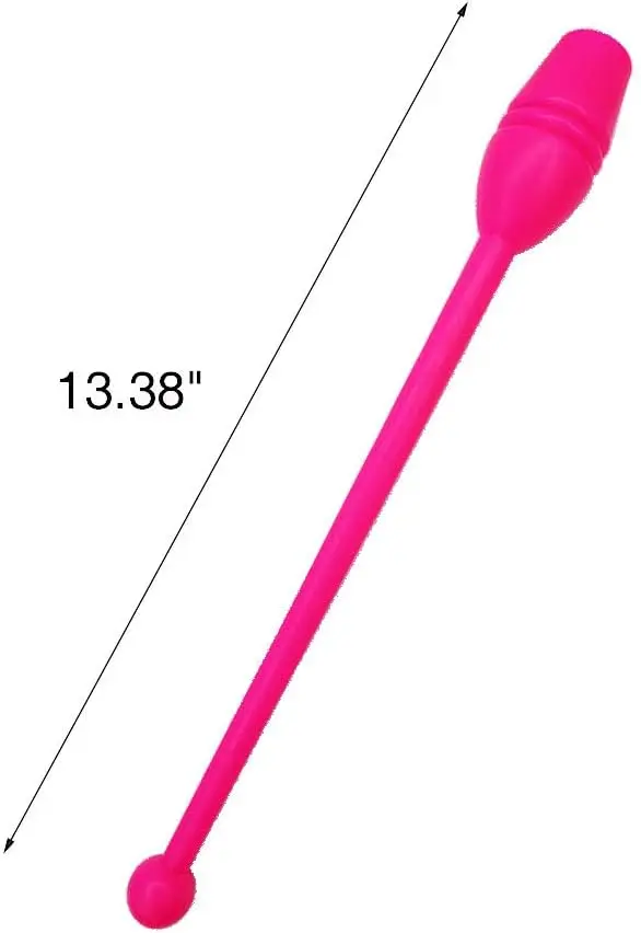 2Pcs Rhythmic Gymnastics Sticks Bars Clubs Rhythm Fitness Training Equipment Tool for Adult Children 35cm 13.38" Length