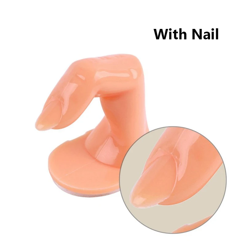 1/5/10 Stück Übungsfinger Maniküre Anfänger Training, Acryl UV Gel Finger Design Falsche Nagelspitzen Modell DIY Display Tool – Detail 4