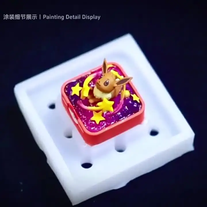 Колпачки для клавиш серии Kawaii Eevee милые колпачки ключей Pokémon Sylveon Vaporeon подходят