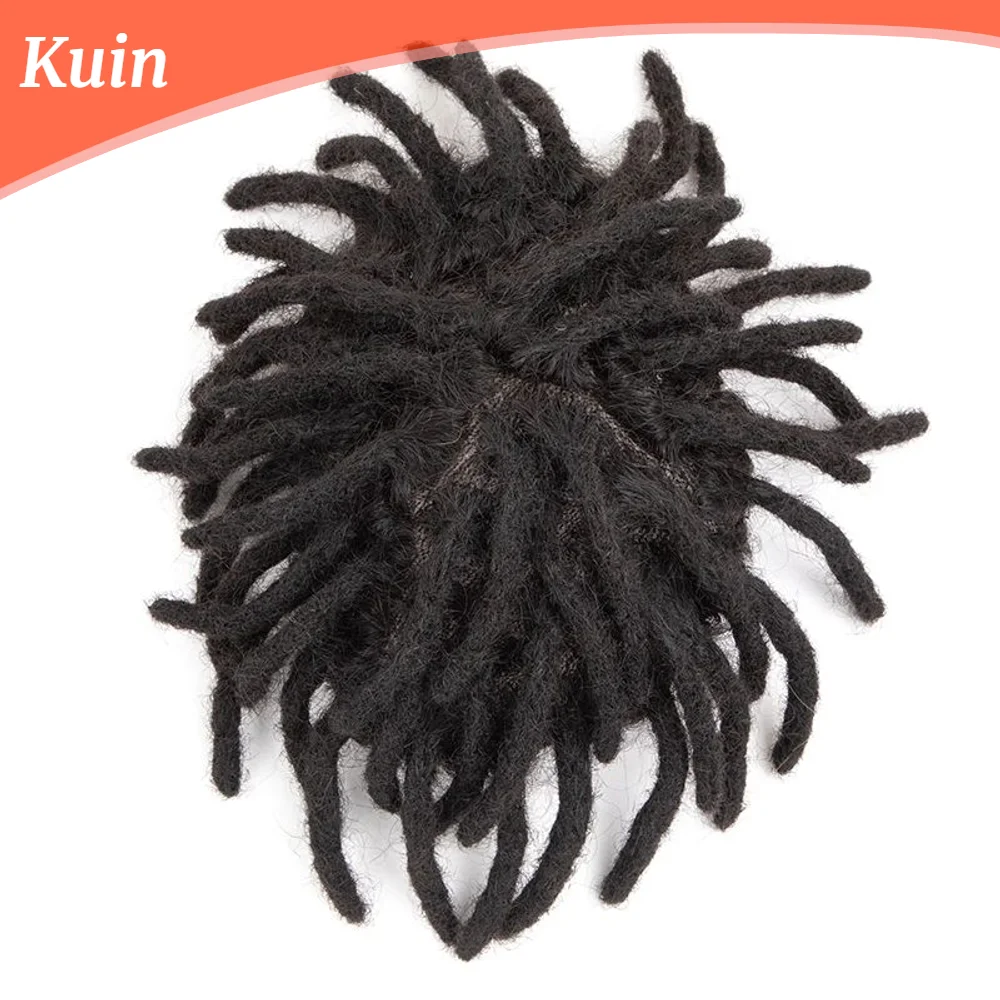 

Men Toupee Dreadlock Afro Curly Replacement System For Black Men Durable Fine Mono NPU Hair Wigs Natural Handmade Hairpiece Unit
