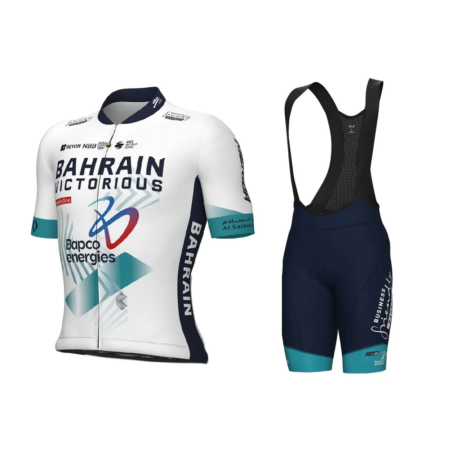 LASER CUT BAHRAIN VICTORIOUS TEAM SHORT SLEEVE CYCLING JERSEY SUMMER CYCLING WEAR ROPA CICLISMO+BIB SHORTS
