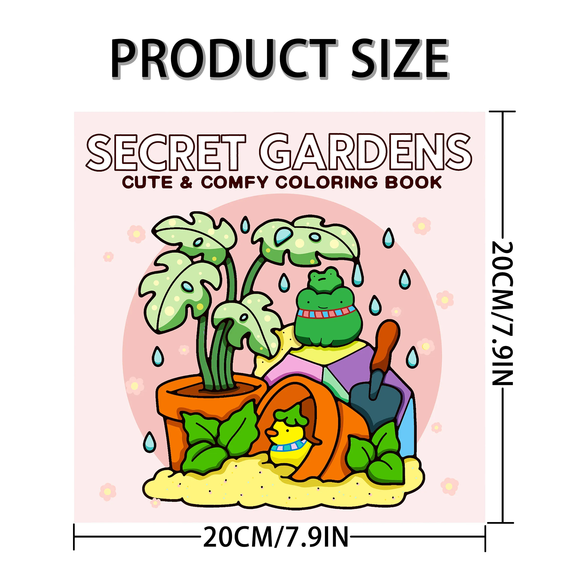 24Pcs Secret Garden Coloring Book - 20x20cm Picture Book with Soothing Nature-Inspired Colors 2