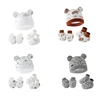 3pcs/set Cotton Newborn Cap with Anti Scratch Mittens and Foot Cover Infant Warm Headwear Baby Gloves with Socks Set 2
