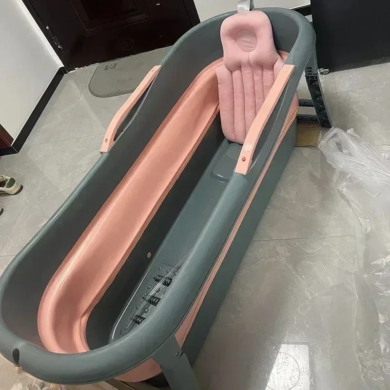 Modern Plastic Folding Bathtub Adult Half Body Bath Basin Ice And Hot Bath Portable Bathtubs Winter Spa Artifact