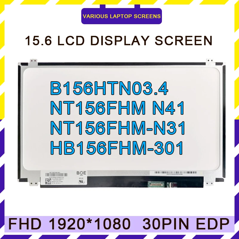 Display B156HTN03.4 Sostituzione Display LCD LED Sostitutivo 15.6 Per Notebook - Compatibile Con B156HTN03.4, B156HAN04.1 Display B156HTN03.4 B156HAN04.1 Sostituzione