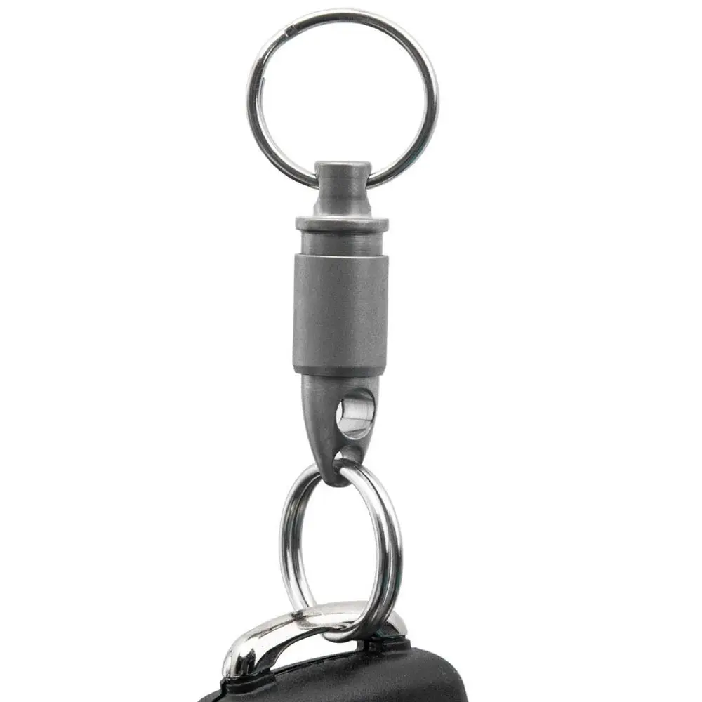 Description Picture 3 of itemPortable Titanium Alloy Ultra-light EDC Keychain Accessories Car Key Ring Outdoor Small Tool 360° Rotatable Keyring