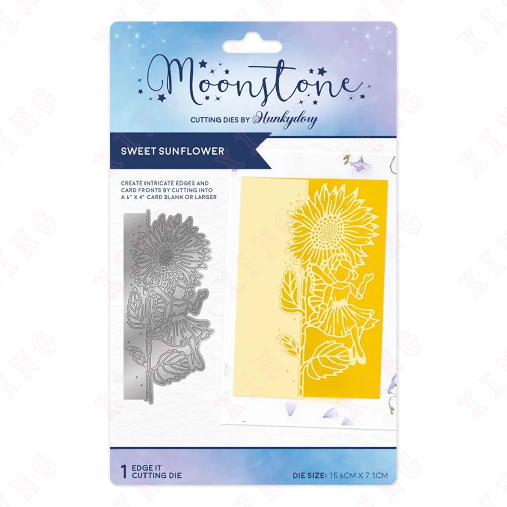 

2022 Arrival New Metal Cutting Dies Scrapbook Decoration Embossing Templates Diy Handmade Craft Sweet Sunflower Edge It Cut Die