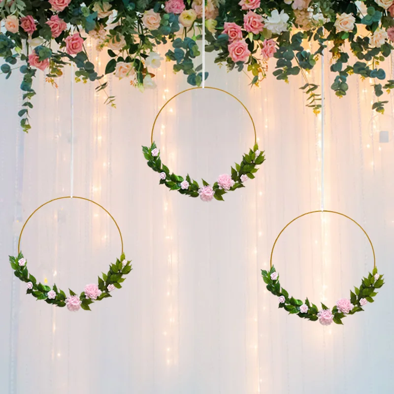Love Garland Hoop Heart Shaped Wreath Frame Decorative Floral Hoops  Centerpiece Stand - AliExpress