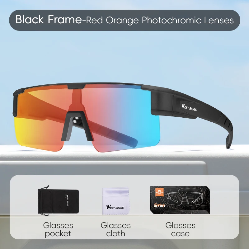 WEST BIKING UV400 Polarized Cycling Glasses - Lightweight Anti-Glare Sports Eyewear