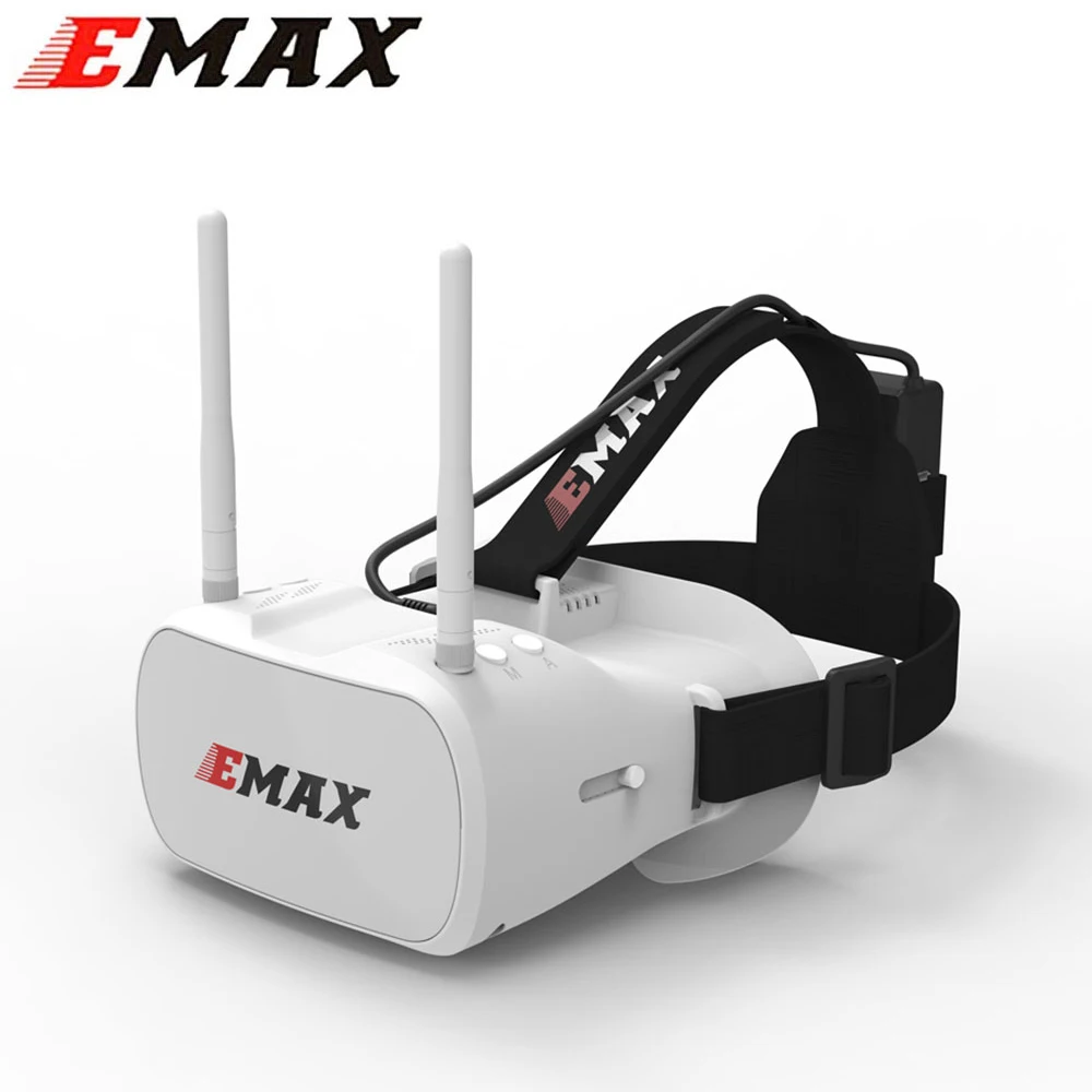 

EMAX 5.8G 48CH FPV Drone Glasses Tinyhawk Diversity Goggle 4.3 Inch 480*320 Video Headset W/ Dual Antennas 4.2V 1800mAh Battery