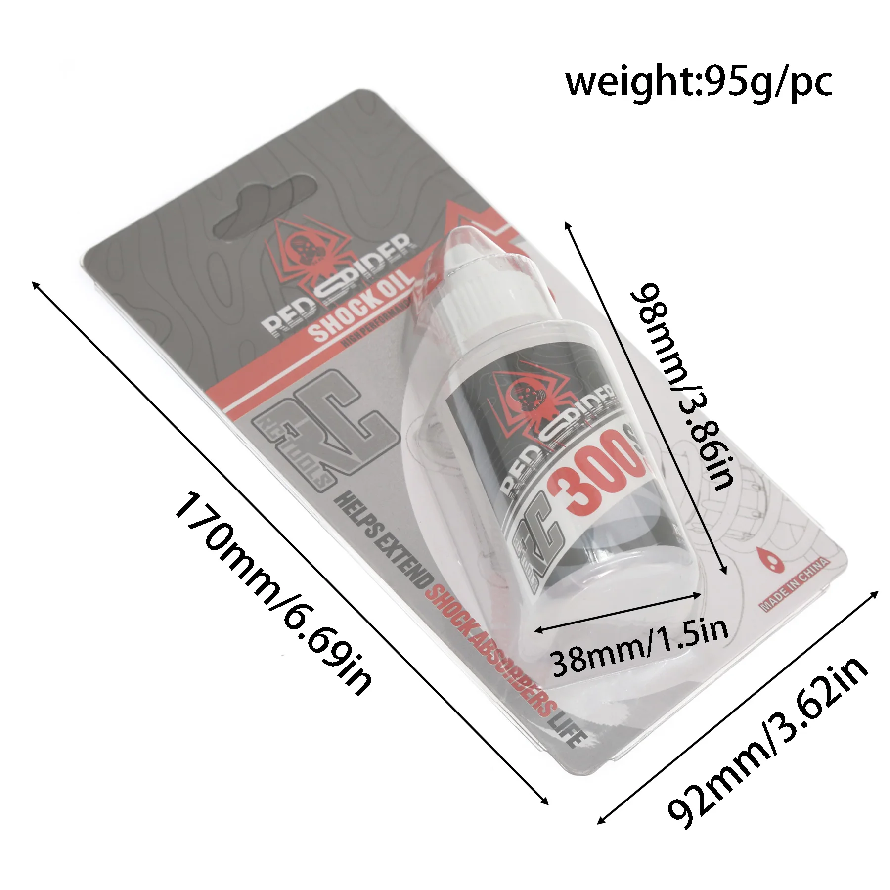 Huile silicone 800cst pour amortisseurs RC, bouteille transparente avec bouchon noir.
