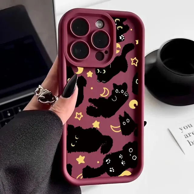 Vibrant Cat-Themed Phone Case