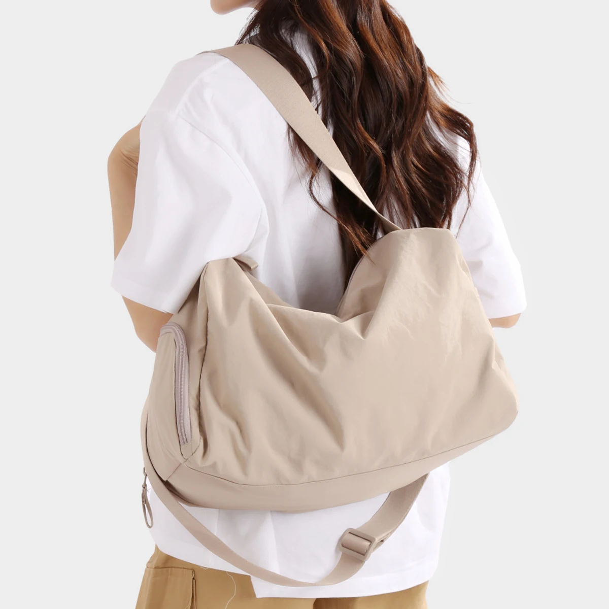 Short-Distance Fitness Bag for Men, Wet and Dry Separation Shoulder Bag, Cross-Body Multi-Functional Travel Bag, Women's Training Swimming Bag with Shoe Compartment