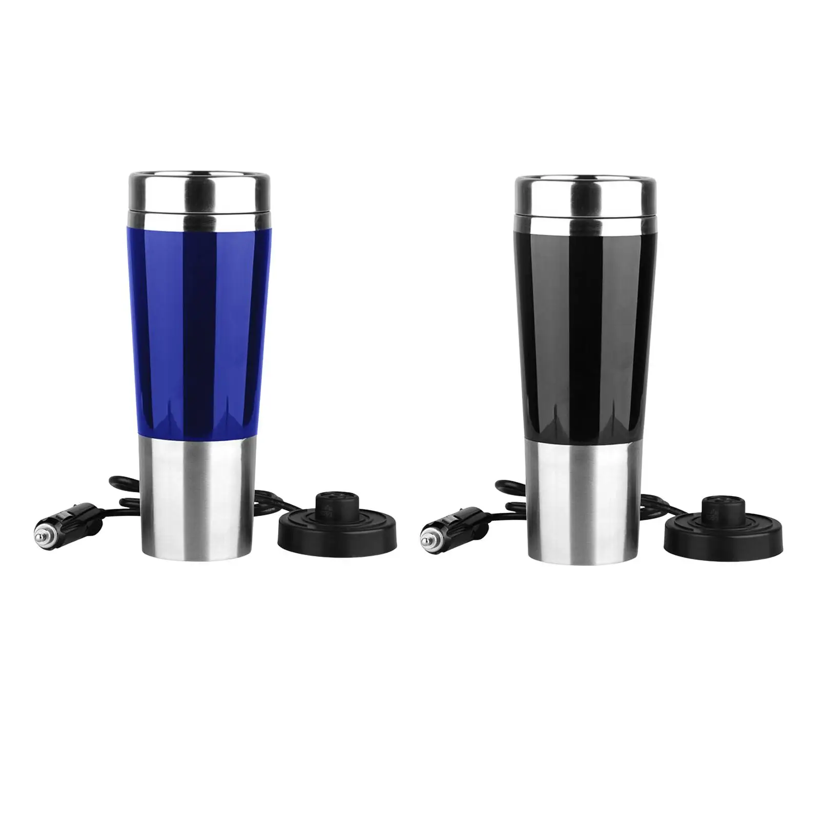 Portable 12V Car Kettle Boiler Stainless Steel 450ml Heated Water Boiler Heater Cup Insulated