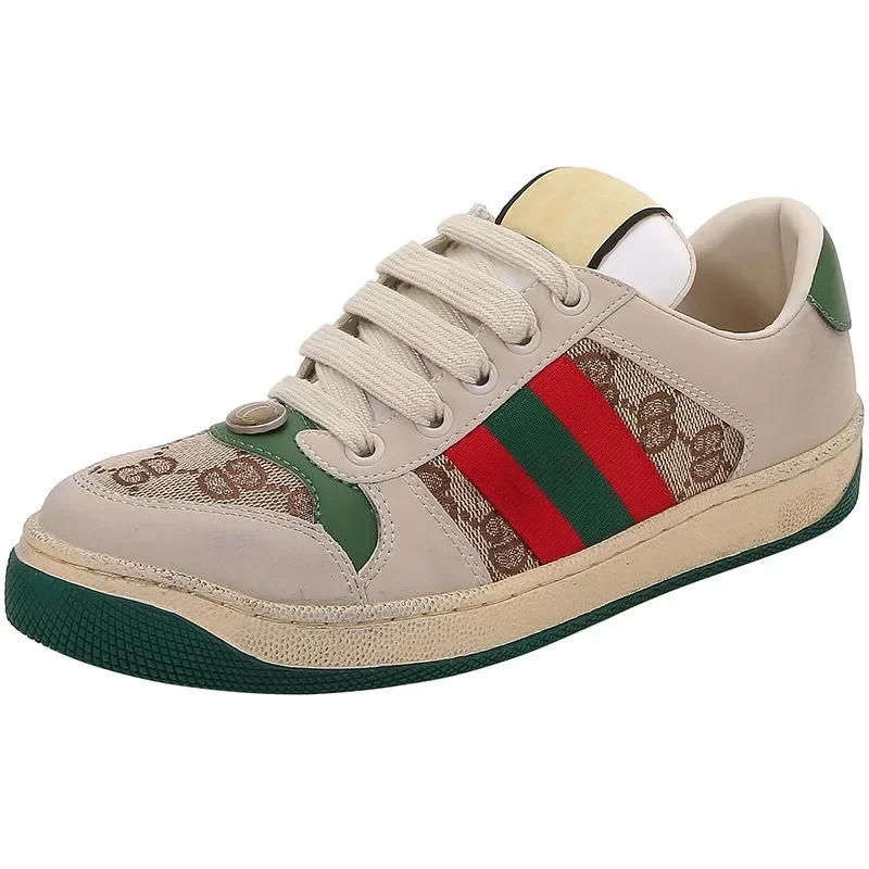 Four Season New Dirty Shoes, Lace Up Round Toe Casual Board Shoes, Fashionable and Trendy Low Top Couple Casual Shoes 2