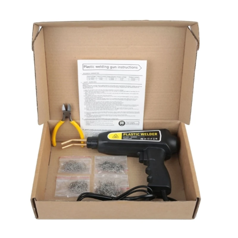 

Efficient 70W Plastic Welding Repair Set Quick Heating, 4 Different Staple, LED Lights for Welding Broken Plastics