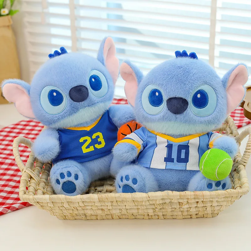 New Product Disney Cartoon Stitch Plush Doll Pillow Basketball Cartoon Baseball Creative Stitch Plush Pillow New Year Gift