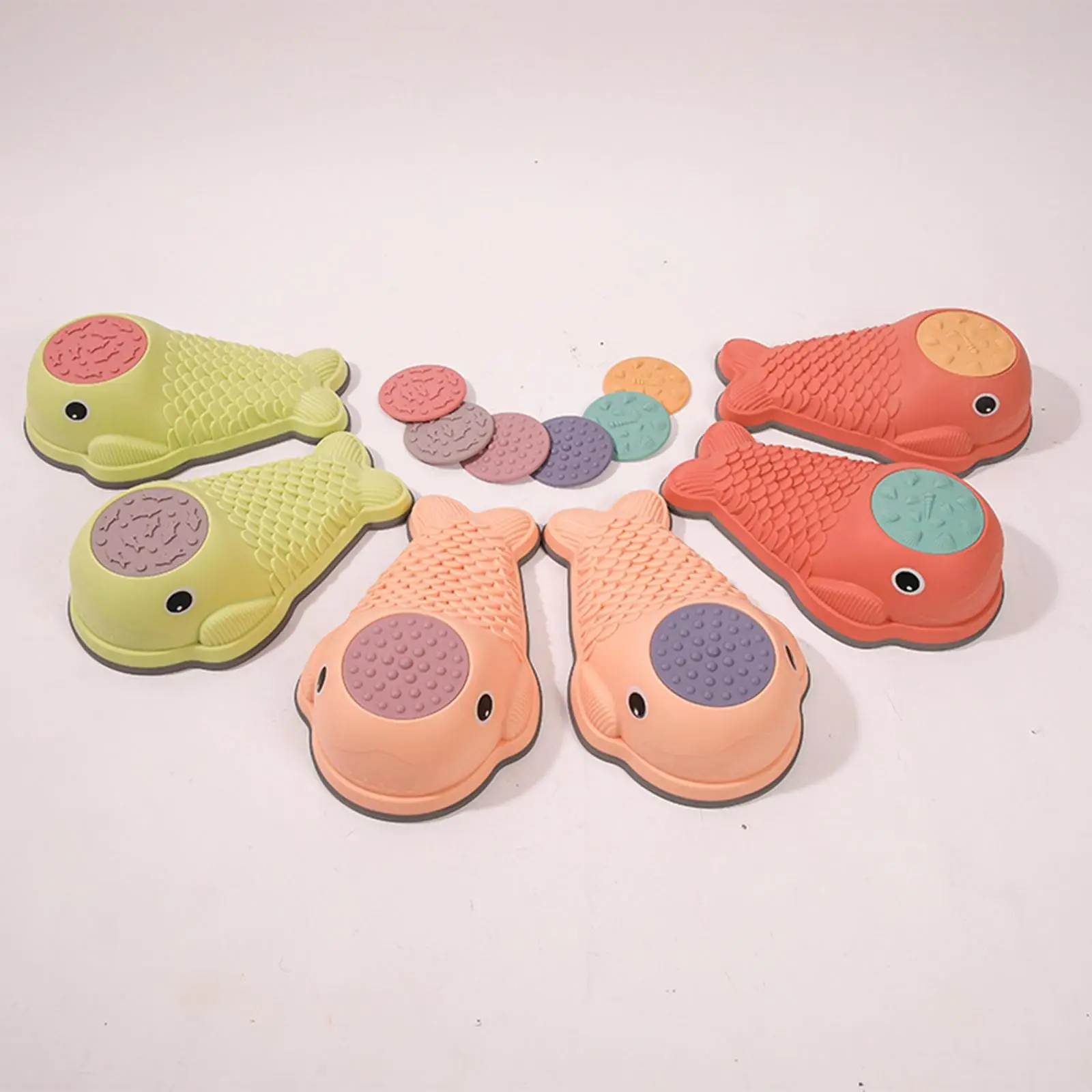 

6x Kids Stepping Stones Crossing River Stones Develops Coordination Obstacle Course for Promote Coordination and Stability