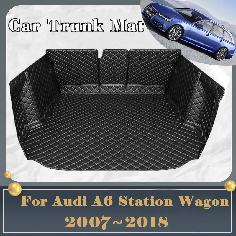 

Car Trunk Mat For Audi A6 Station Wagon Avant 2007~2018 Dirt-resistant Fully Surrounded Trunk Mat Rear Cargo Tray Car Accessorie