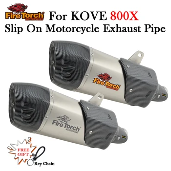 Slip On For KOVE 800X Rally Adventure Pro 2023 Motorcycle Double Hole Exhaust System Modify Muffler Escape Moto Middle Link Pipe