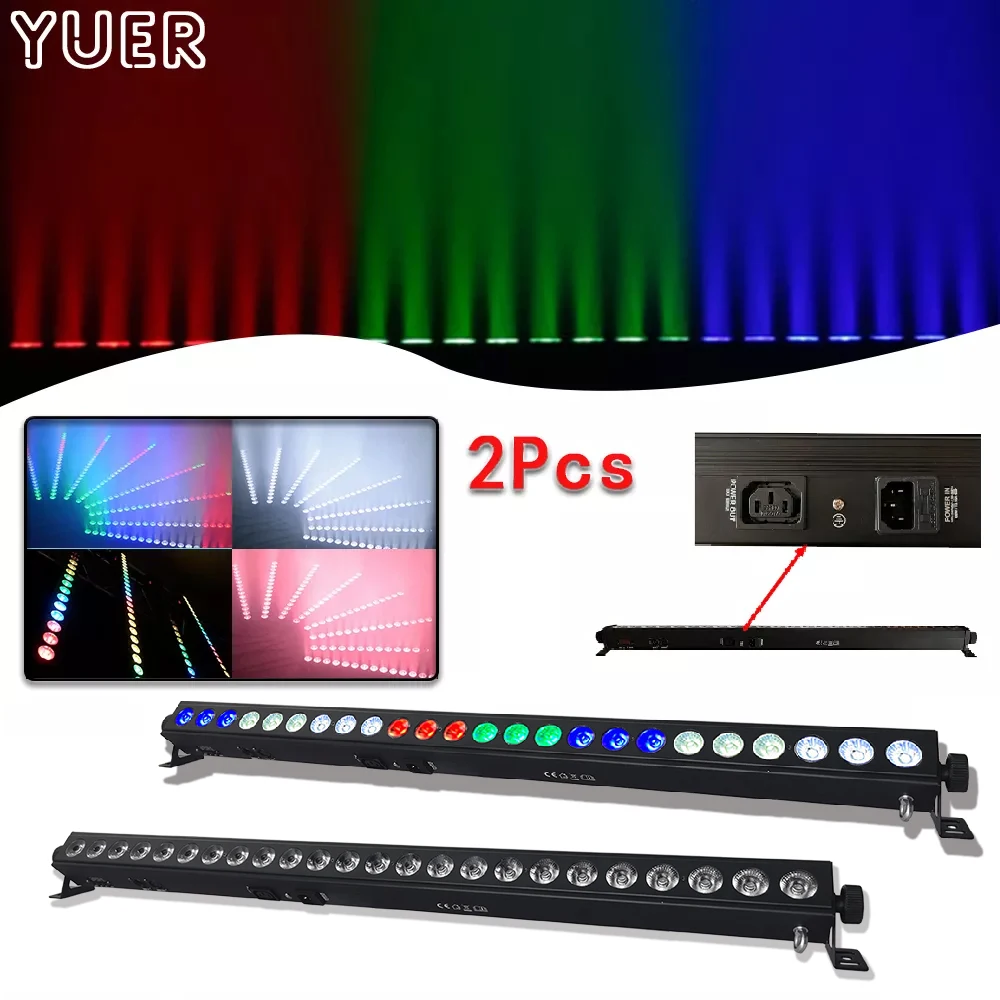 2Pcs/Lot 24X4W RGBW 4IN1 LED Wall Washer Bar Light DMX512 Control Led Wash Stage Light Music DJ Disco Party Wedding Show Light 2pcs lot dj equipments 66x3w led rgb 3in1 par light music dmx 512 sound wash strobe light party disco ktv stage lighting effect