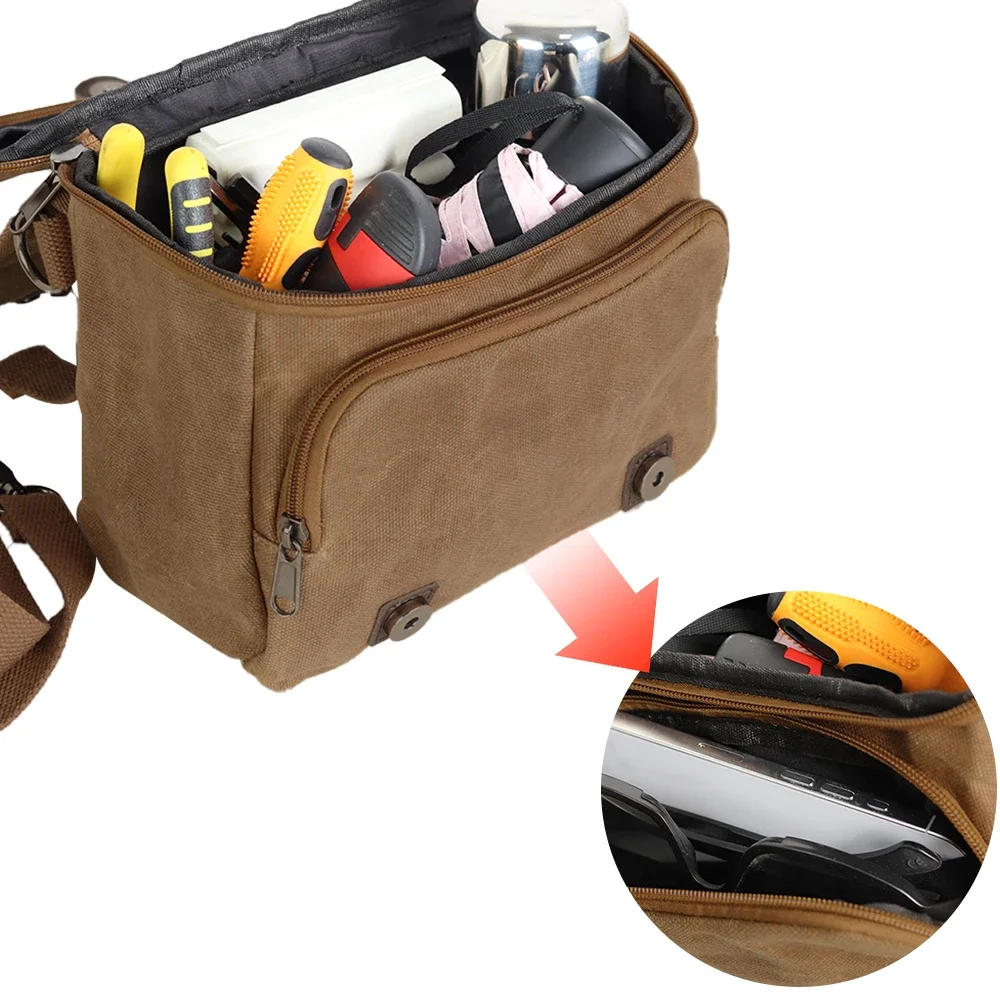Motorrad Wasserdichte Satteltasche Universal Seite Rahmen Tasche Retro Reise Gepäck Werkzeug Taschen Für BMW R1250GS ADV Für HONDA NC750X – Detail 13