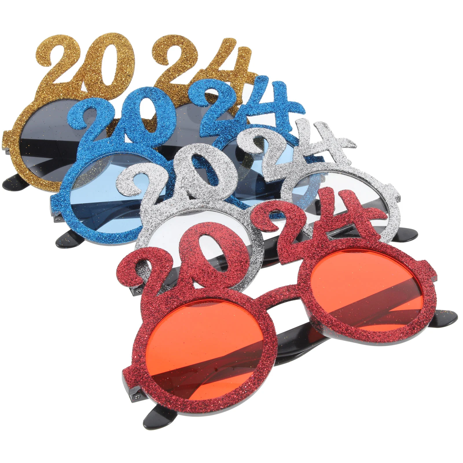 

4 Pcs 2024 Glasses Decor Photo Props Party Sunglasses Funny Dancing Ac Lens Modeling Eye Wear