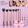 41411-9b6bff.jpg 11 PCS Professional Makeup Brush Kit, Soft Fluffy Bristles, Foundation Blush Eyeshadow Brushes + Makeup Sponge + Eyebrow Razor