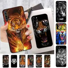

FHNBLJ Ferocious Tiger Animal Phone Case for Huawei P30 40 20 10 8 9 lite pro plus Psmart2019