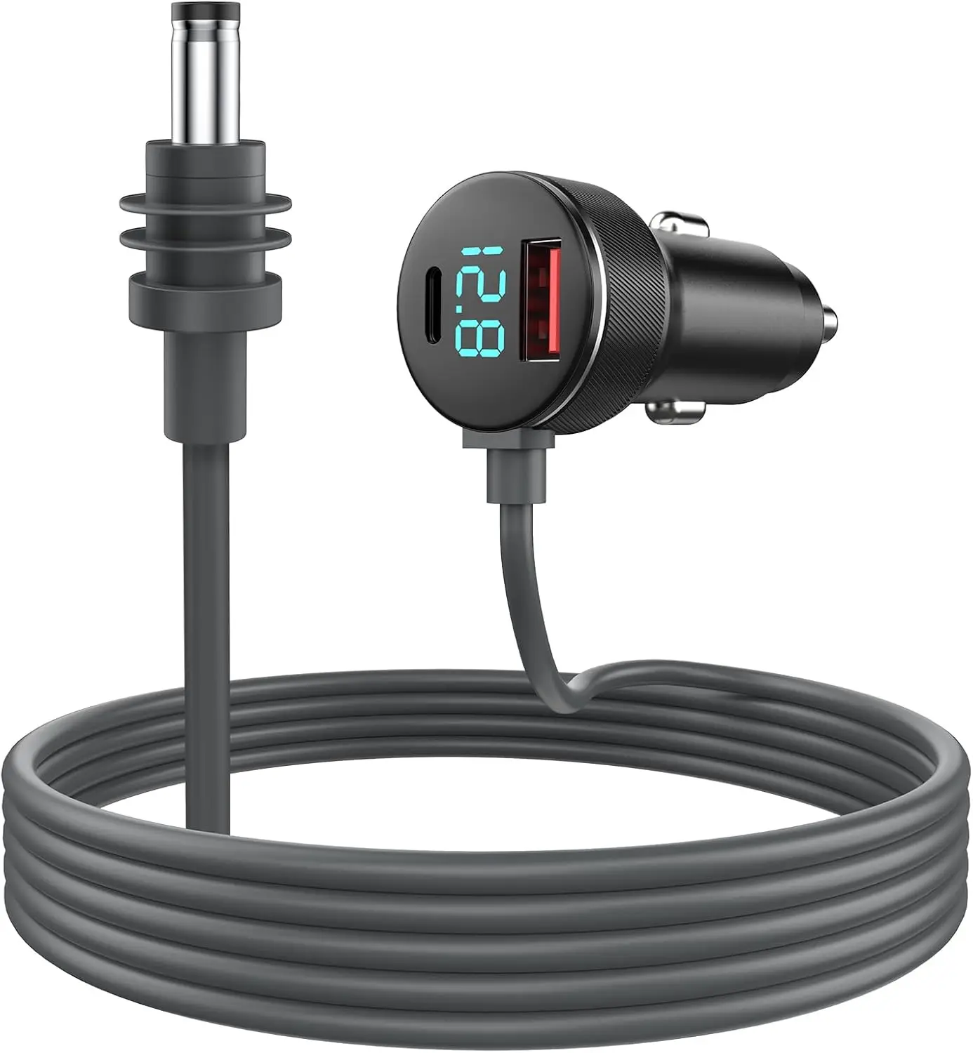 Power Cable 3M For Starlink Mini Dual USB Car Charger 12V-24V DC & Voltmeter Waterproof Cigarette Lighter Charger