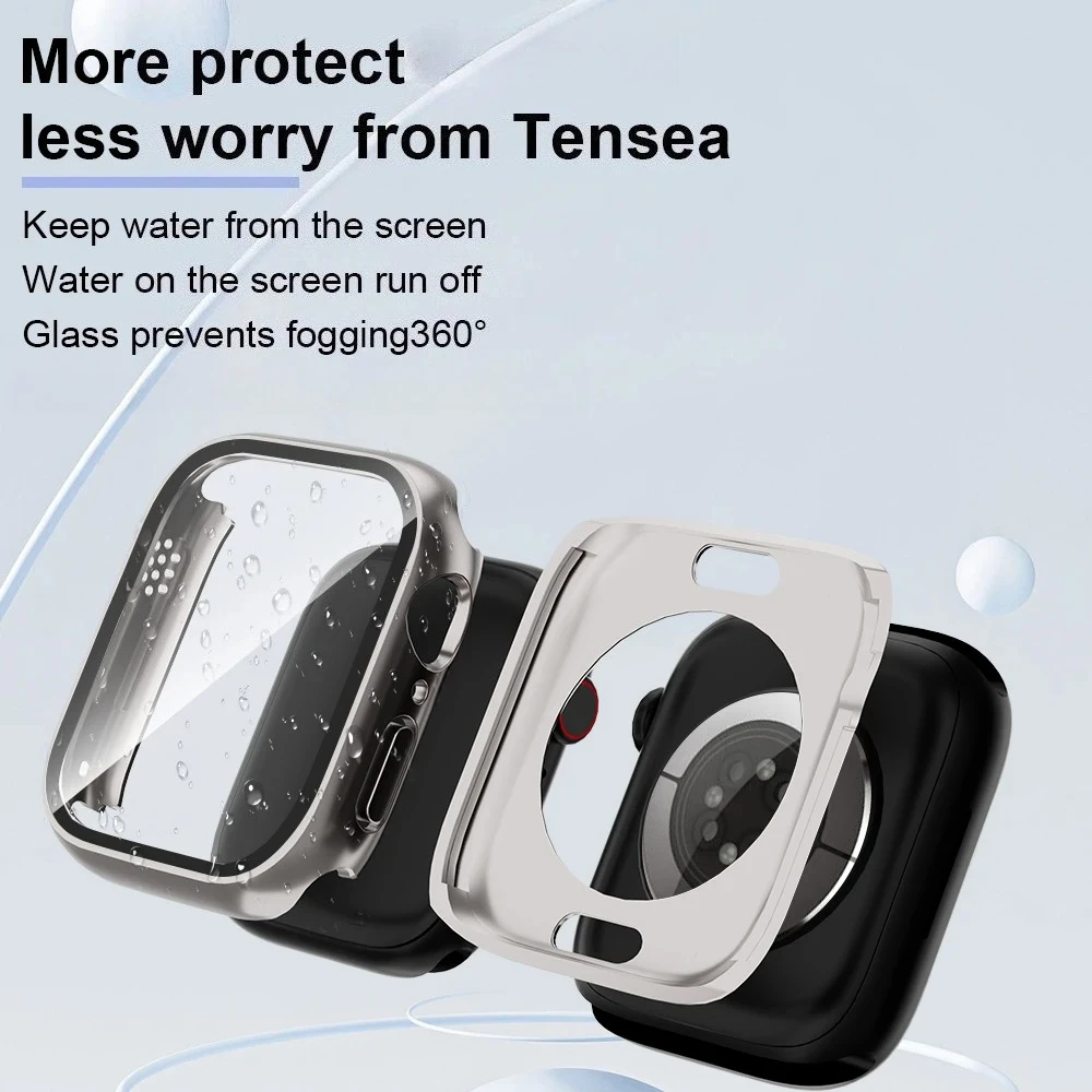 All-in-One 360° Protective Apple Watch Case with Tempered Glass Screen Protector