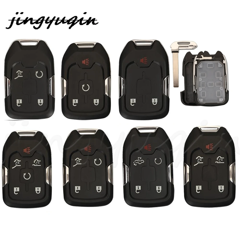 

Чехол для ключа с дистанционным управлением jingyuqin, 10 шт., 3/4/5/6BTN, оболочка для Chevrolet Tahoe Silverado, пригородный Tahoe GMC, пригородный Тахо, придорожник для столовой прибыли, YUKON