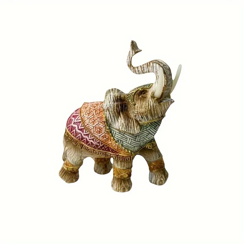 Lucky Feng Shui Elephant Statue Golden Wealth Sculpture Home Decoration Mini Figurine Gift Decoration Crafts Figurines