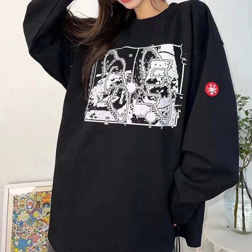 

CAVEMPT C.E Abstract Paint Sweatshirts Men Women 1:1 Coat CAV EMPT Hoodie Black Loose Pullover y2k