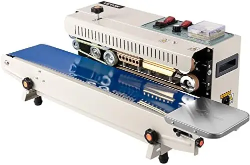 

Band Sealer, 0.24-0.6 in/6-15 mm Seal Width, FR900 110V/60Hz Horizontal Sealing Machine, Band Heat Sealer with Digital Temperatu