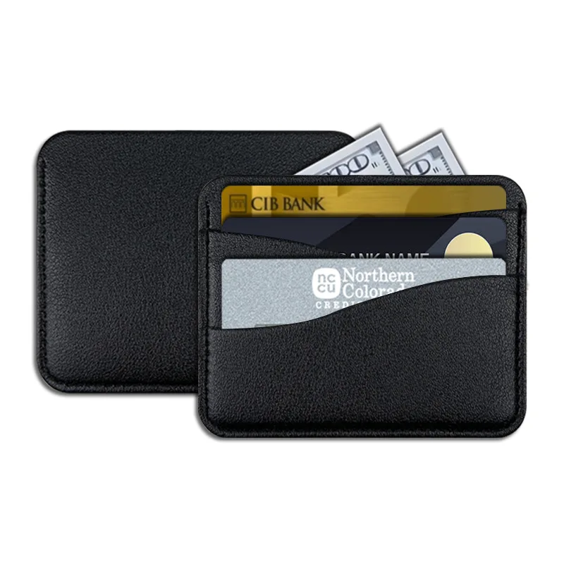 Slim ID and Bank Card Holder Wallet for Men and Women Business PU Leather Card Protector Case Coin Cards Cover Pouch Bag