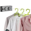 5.1m Double Line Clothes Hanger Laundry Drying Retractable Clothesline Stainless Steel Cloth Rack Wall Mounted Indoor/Outdoor 6