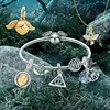 MINISO Charms Beads 925 Sterling Silver For 925 Original Harry 3mm Potter Bracelets Women Pendant DIY Jewelry Make Gifts 3