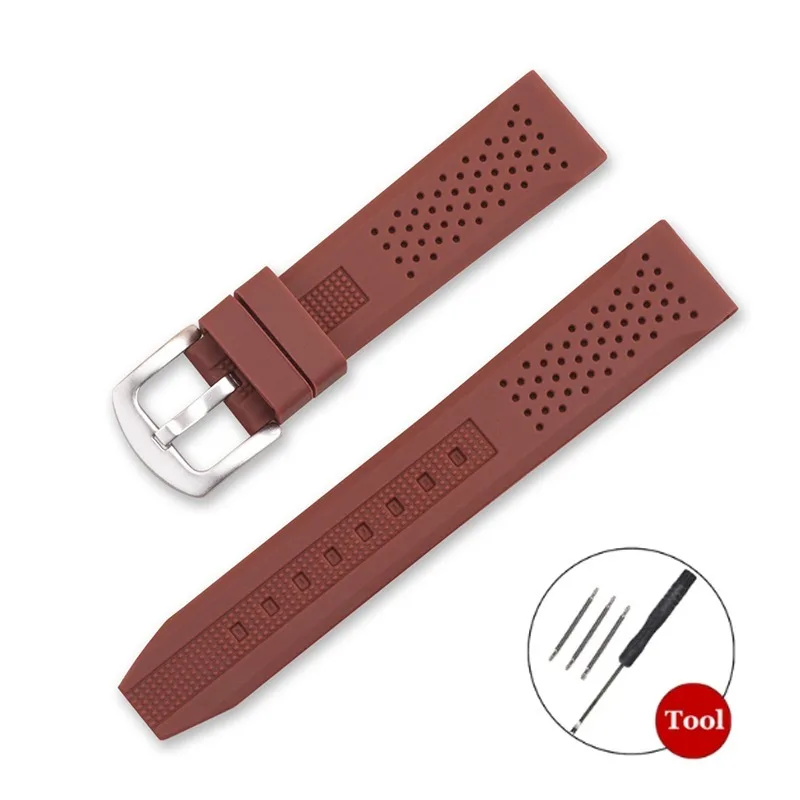 Breathable Silicone Waterproof Watchband Replacement Strap