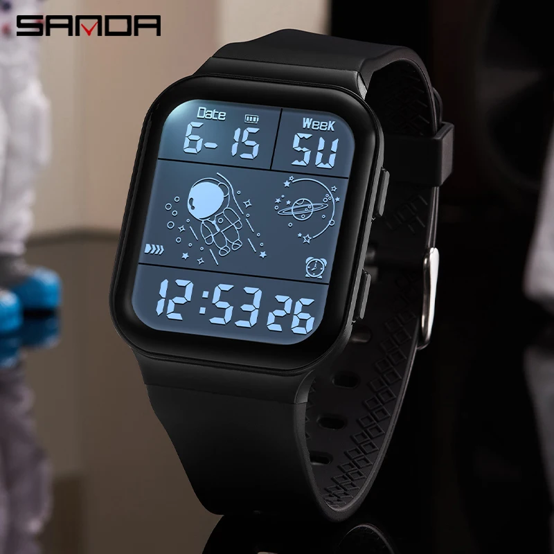 

SANDA Men LED Digital Military Watch Man Sports Watches Outdoor 5Bar Waterproof Wristwatches Male Clock Relogio Masculino 6052