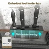 Stainless Steel Waterfall  Kitchen Sink Embossed Large Single-slot Multi-functional Sink With Drain On The Left Side 4