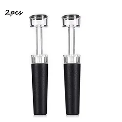 Premium Vacuum Wine Saver & Reusable Leakproof Bottle Sealer with Built - in Pump (2pcs Wine Stopper)