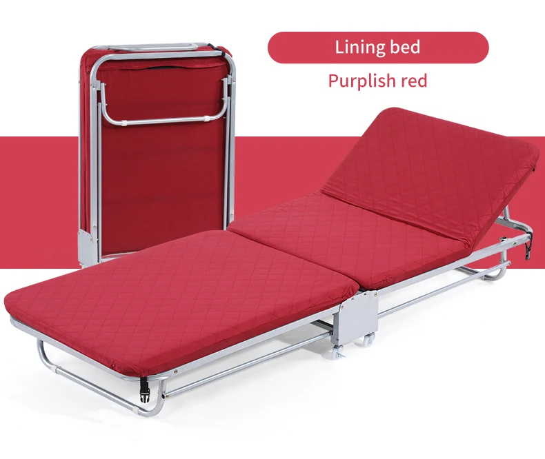 

Wholesale Promotion High Quality Folding Bed Wth Mattress Double Bed Sofa Bed Lunch Break Bedroom Folding Office Metal Modern