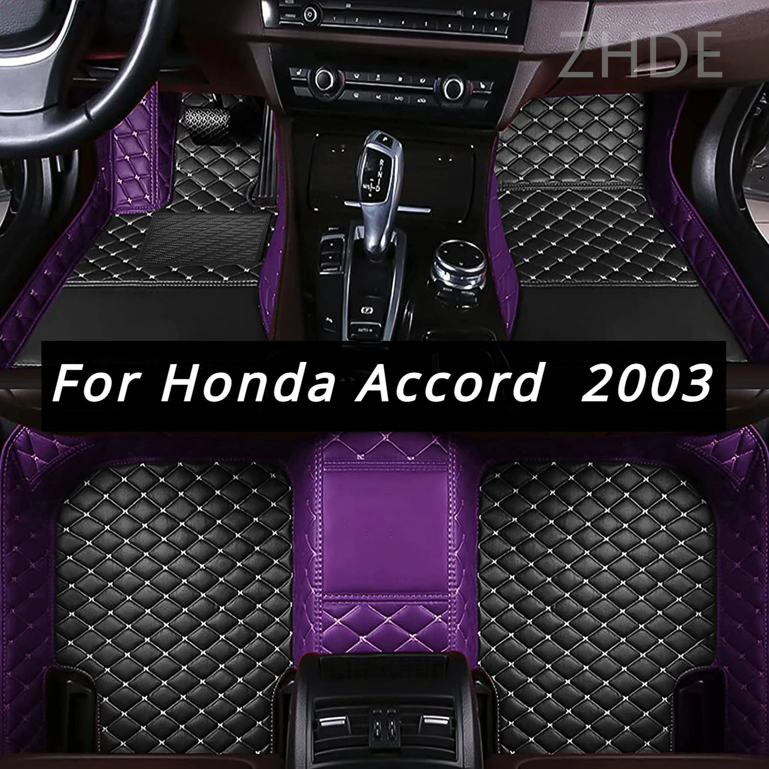 

Car Floor Mats for Honda Accord 2003 Waterproof Custom Auto Leather Foot Pads Automobile Carpets Decoration Covers Pedals Rugs